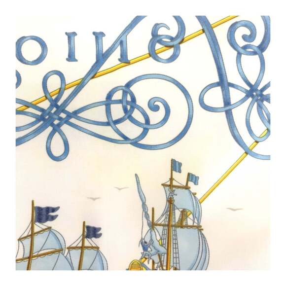 HERMES Red Silk Scarf - Picture 6 of 9